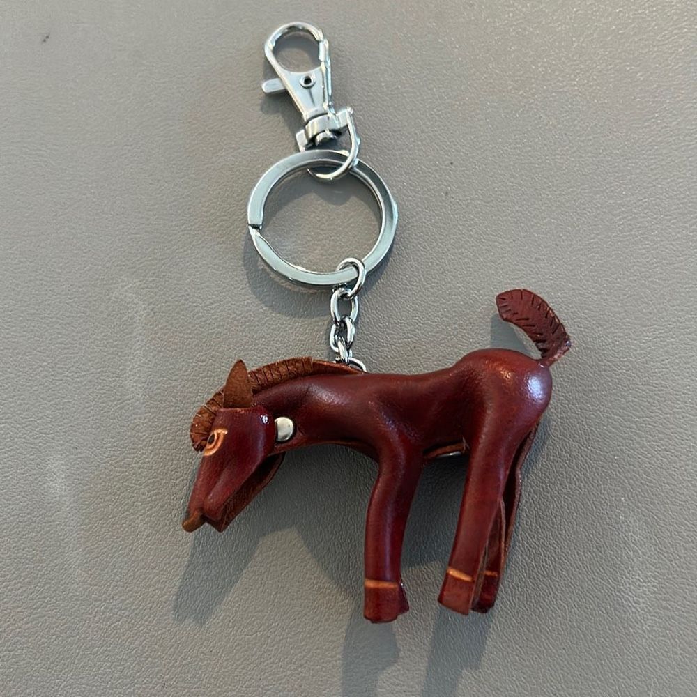 Leather  Horse Keychain
